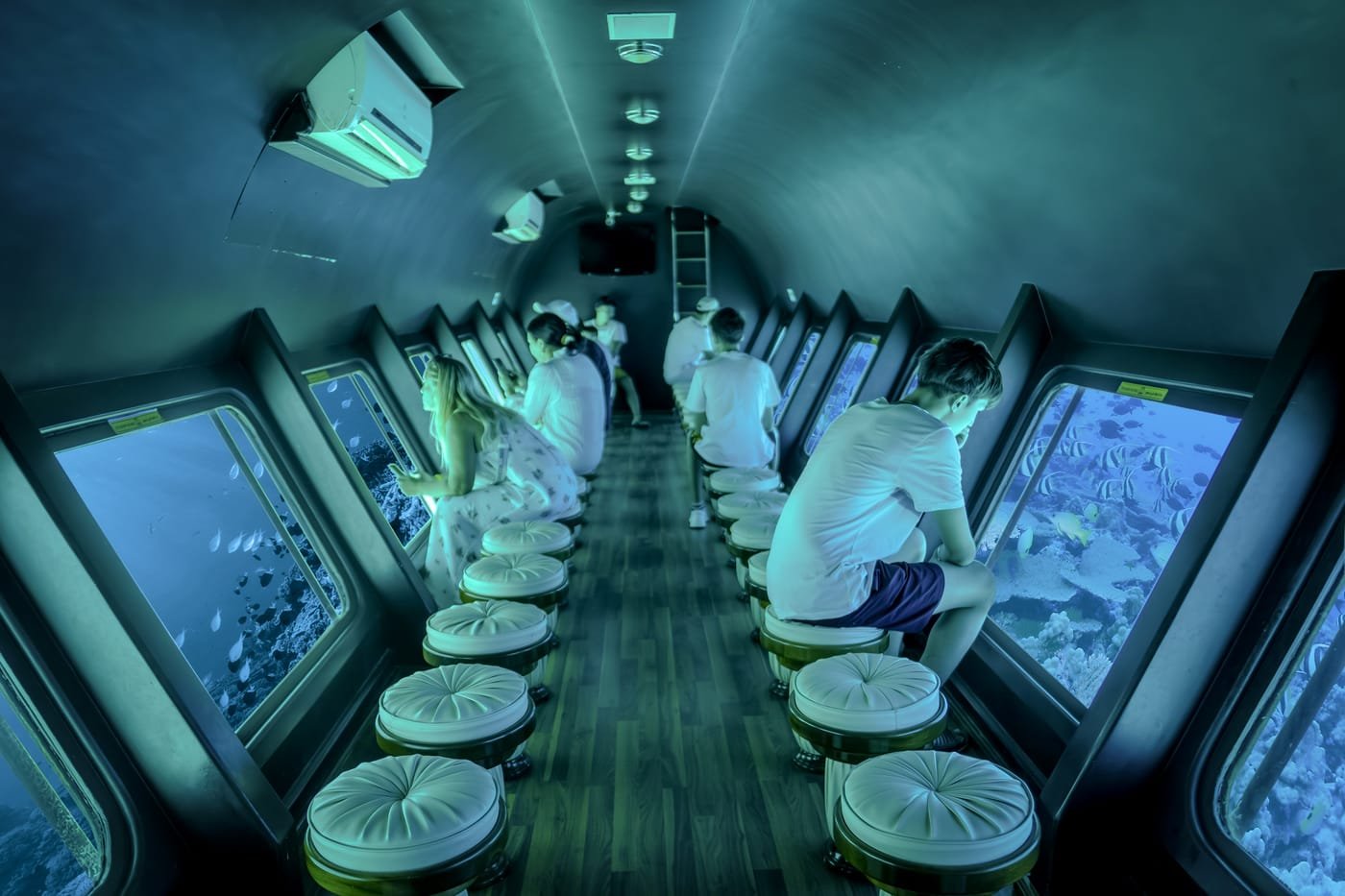 The underwater viewing cabin of the semi-submarine